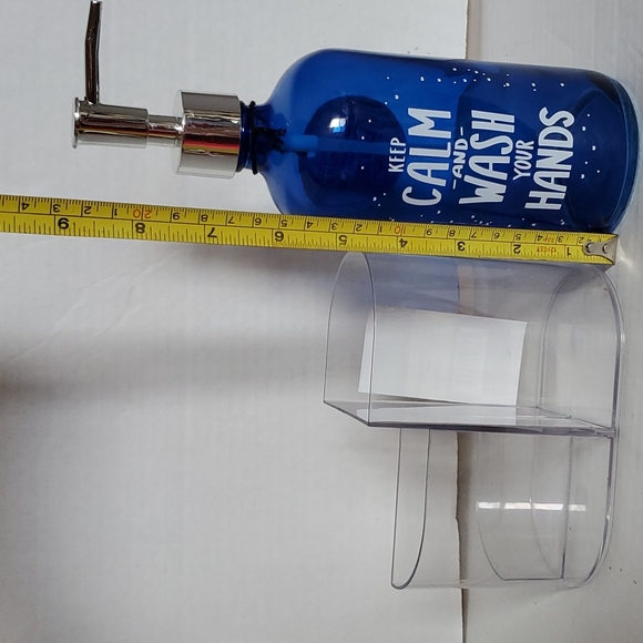 Pump Dispenser Clear Vanity Organizer Soap Lotion Tooth Makeup Brush Container - Picture 7 of 12